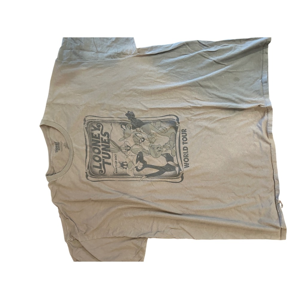 Looney Tunes World Tour Graphic T Shirt Mens Short Sleeve Cartoon Tee
